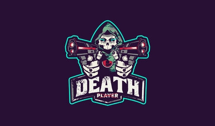 Diseño del logo del jugador de la muerte