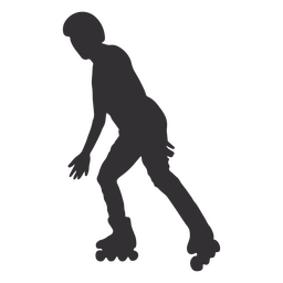 Boy silhouette skating roller PNG Design Transparent PNG