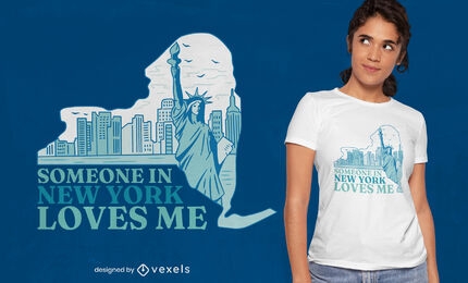Liberty statue new york t-shirt design