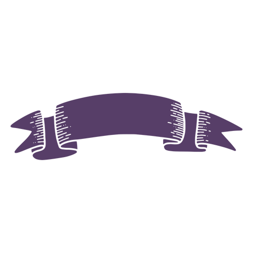 Purple cut out ribbon PNG Design