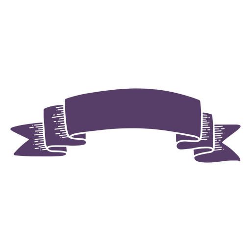 Purple ribbon cut out PNG Design