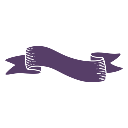 Ribbon cut out purple PNG Design