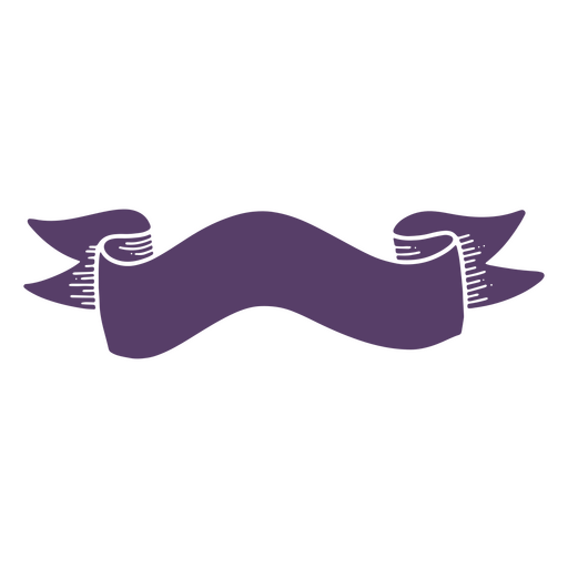 Ribbon purple cut out PNG Design