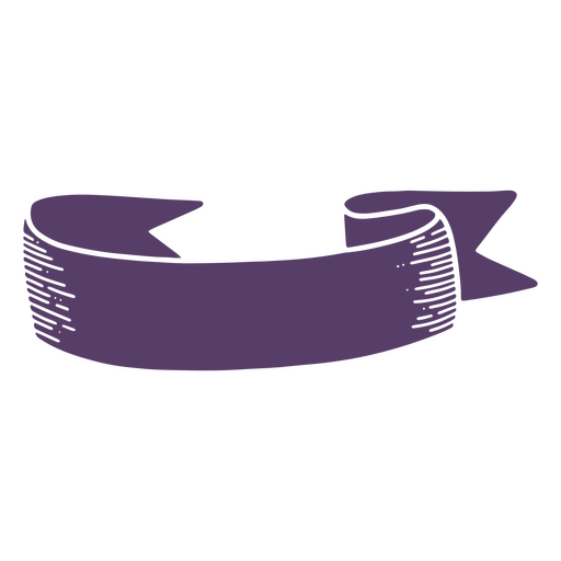 Cut out purple ribbon PNG Design