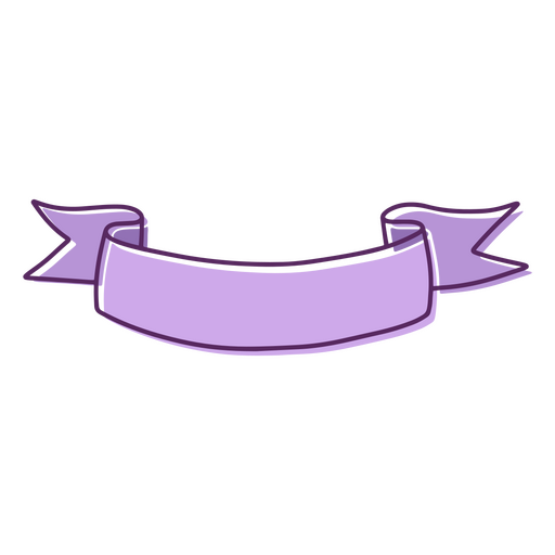Purple color stroke ribbon PNG Design