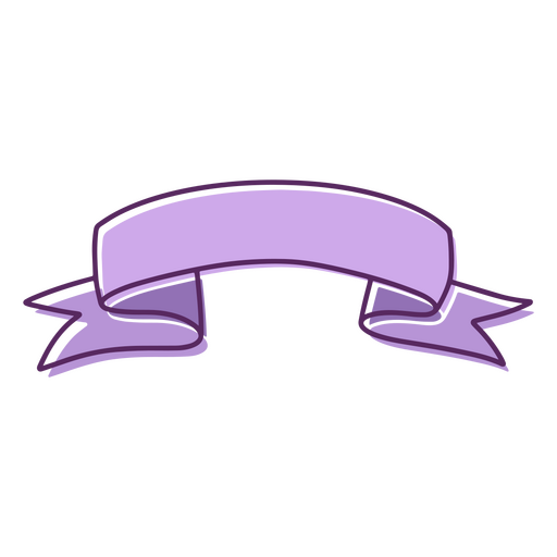 Purple Ribbon Color Stroke PNG & SVG Design For T-Shirts