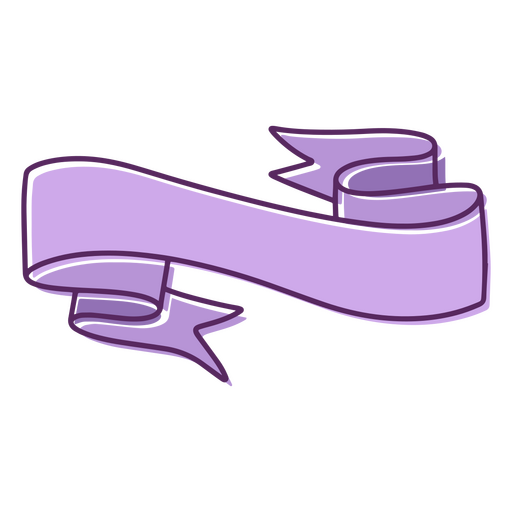 Ribbon color stroke purple PNG Design