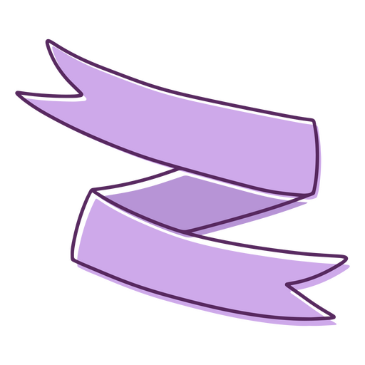 Ribbon purple color stroke PNG Design