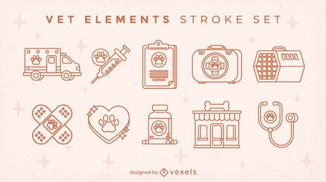 Vet elements stroke set