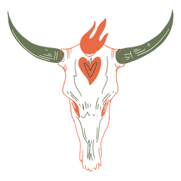 Cinco de mayo bull skull icon PNG Design