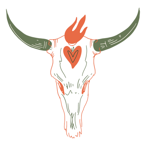 Icono de calavera de toro cinco de mayo Diseño PNG