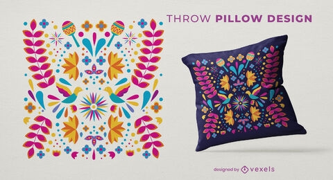 Cinco de Mayo decorations throw pillow design