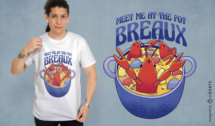Lobsters in cooking pot t-shirt design