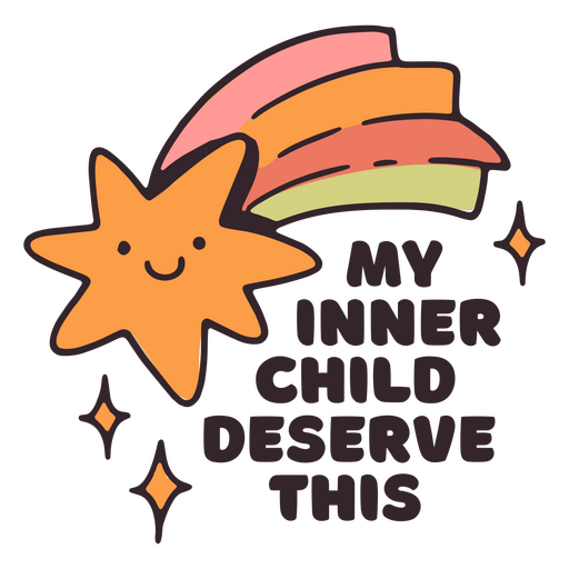 My inner child self esteem quote badge PNG Design