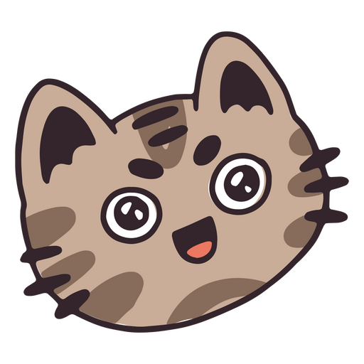 Gato desenho kawaii, bigode animais fofos kawaii, png