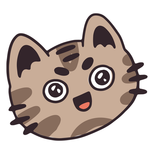 Ikone der süßen Katze des Selbstwertgefühls PNG-Design