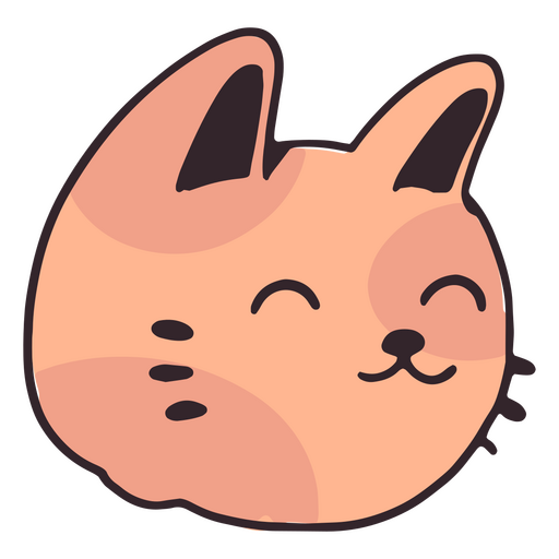 Lindo icono de gato de autoestima Diseño PNG