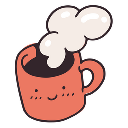 Süße Ikone des Selbstwertkaffees PNG-Design