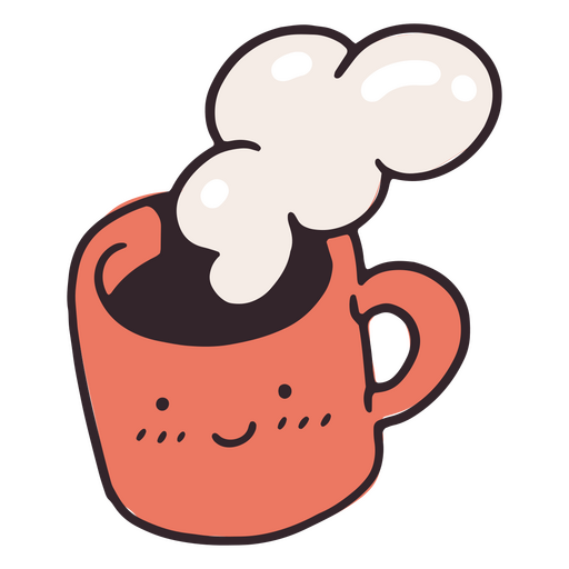 ícone bonito do café da auto-estima Desenho PNG