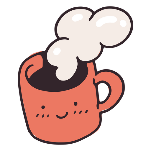 Süße Ikone des Selbstwertkaffees PNG-Design