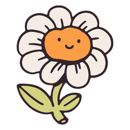 ícone bonito de flor de auto-estima Desenho PNG