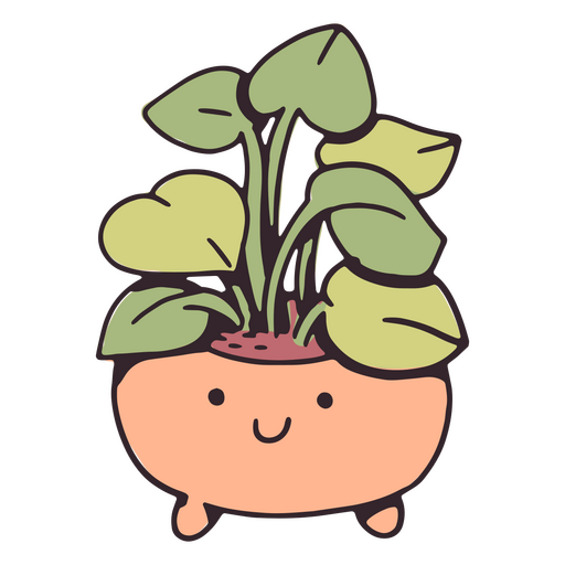 Self esteem plant cute icon PNG Design