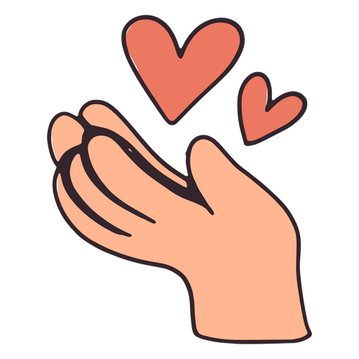 Self esteem hands cute icon PNG Design