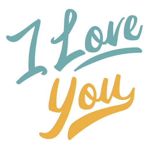 I love you wedding quote sentiment PNG Design