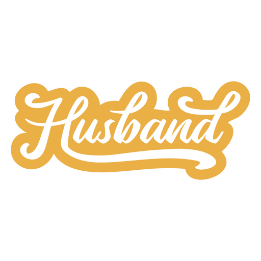 Husband wedding quote cut out sentiment PNG Design