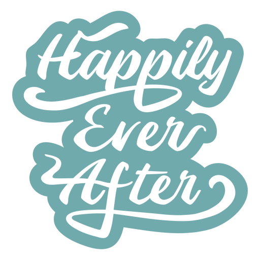 Happily ever after wedding quote cut out sentiment PNG Design