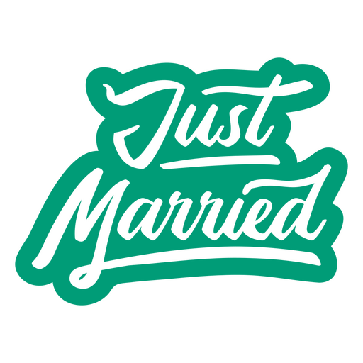 Just married wedding quote cut out sentiment PNG Design