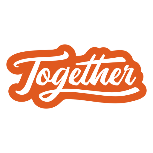 Together wedding quote cut out sentiment PNG Design