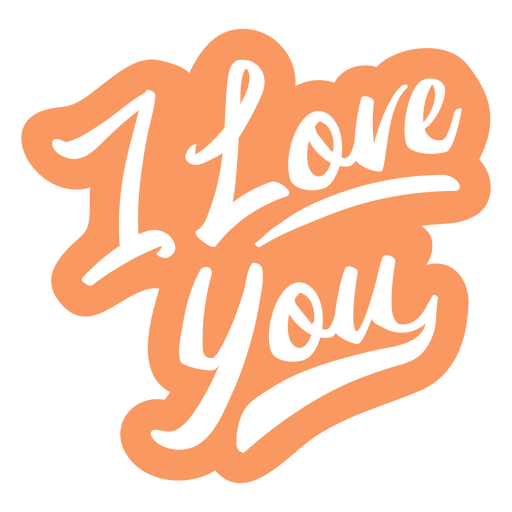 I love you wedding quote cut out sentiment PNG Design