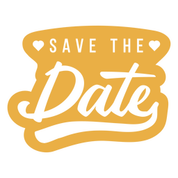Save the date wedding quote cut out sentiment PNG Design