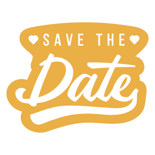 Save the date wedding quote cut out sentiment PNG Design