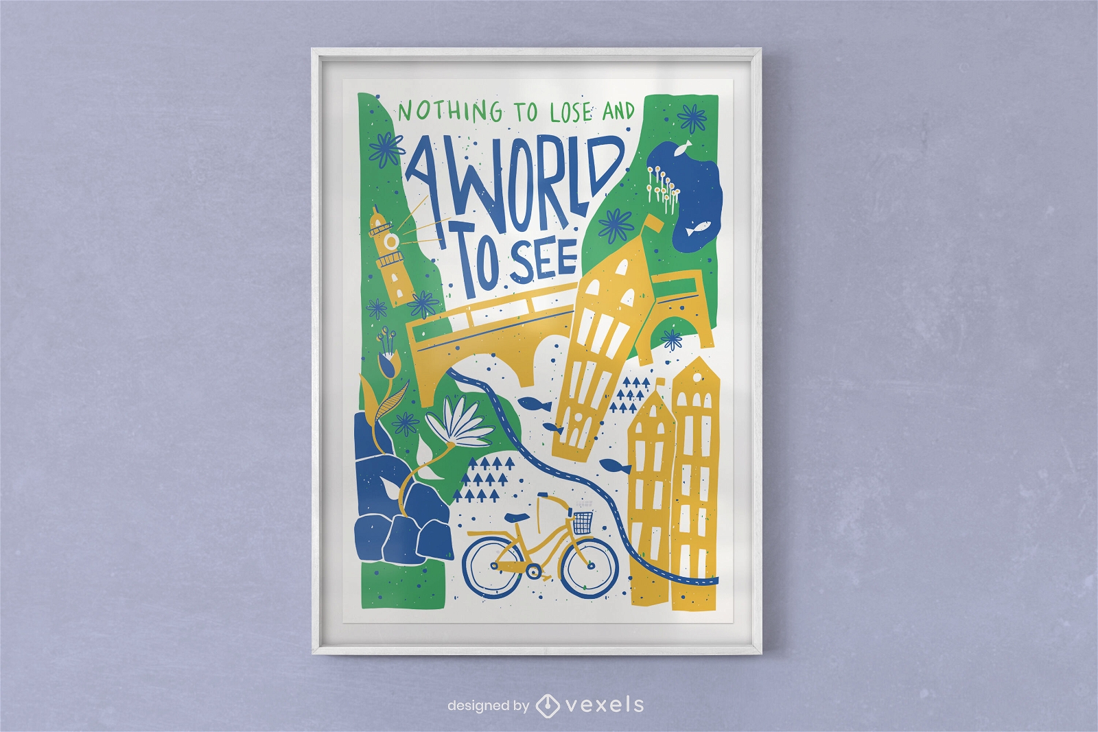 See the world travel poster design