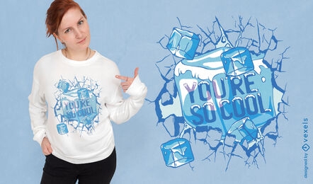 Cool ice cube t-shirt design