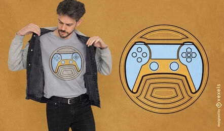 Joystick para jugar videojuegos diseño de camiseta.