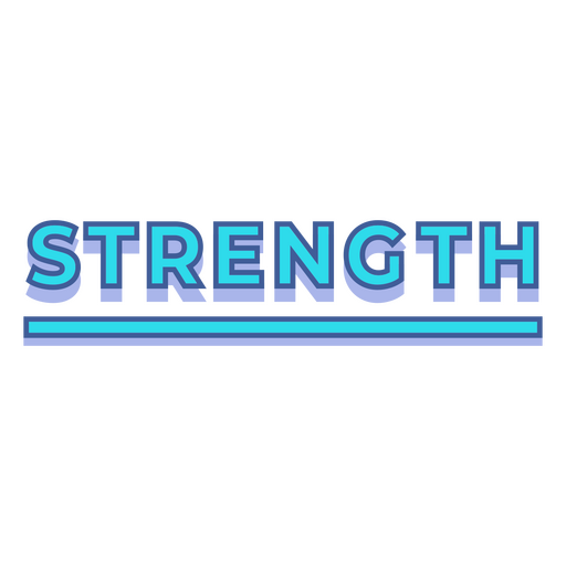 Strenght word sentiment color stroke PNG Design