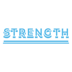 Strenght word sentiment cut out PNG Design