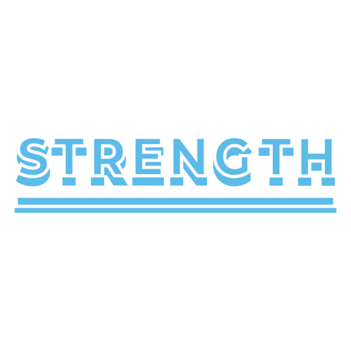 Strenght word sentiment cut out PNG Design