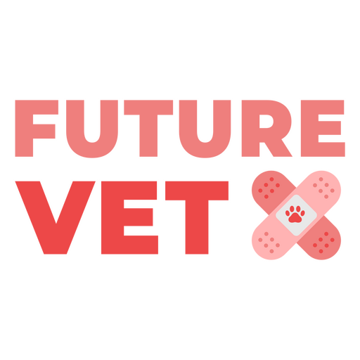 Distintivo de citação de futuro veterinário Desenho PNG