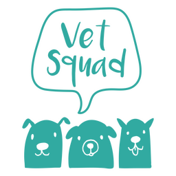 Insignia de cita recortada de mascotas de escuadrón veterinario Diseño PNG