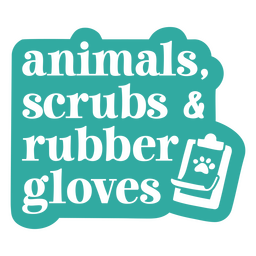 Veterinarian animals cut out quote badge PNG Design
