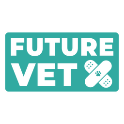 Future vet cut out quote badge PNG Design Transparent PNG