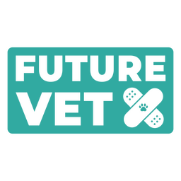 Insignia de cotización recortada del futuro veterinario Diseño PNG