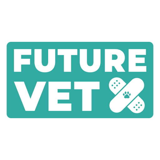 Distintivo de citação cortado do futuro veterinário Desenho PNG