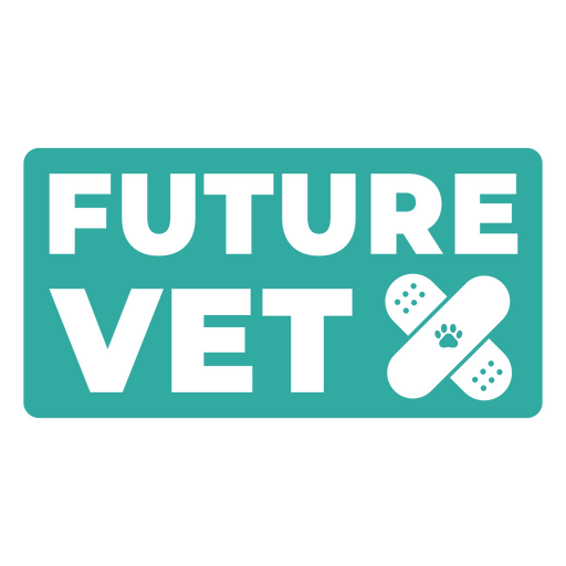 Future vet cut out quote badge PNG Design