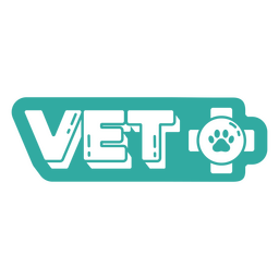 Animal vet cut out quote badge PNG Design