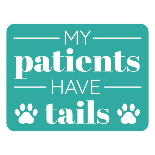 Pet patients veterinarian cut out quote PNG Design